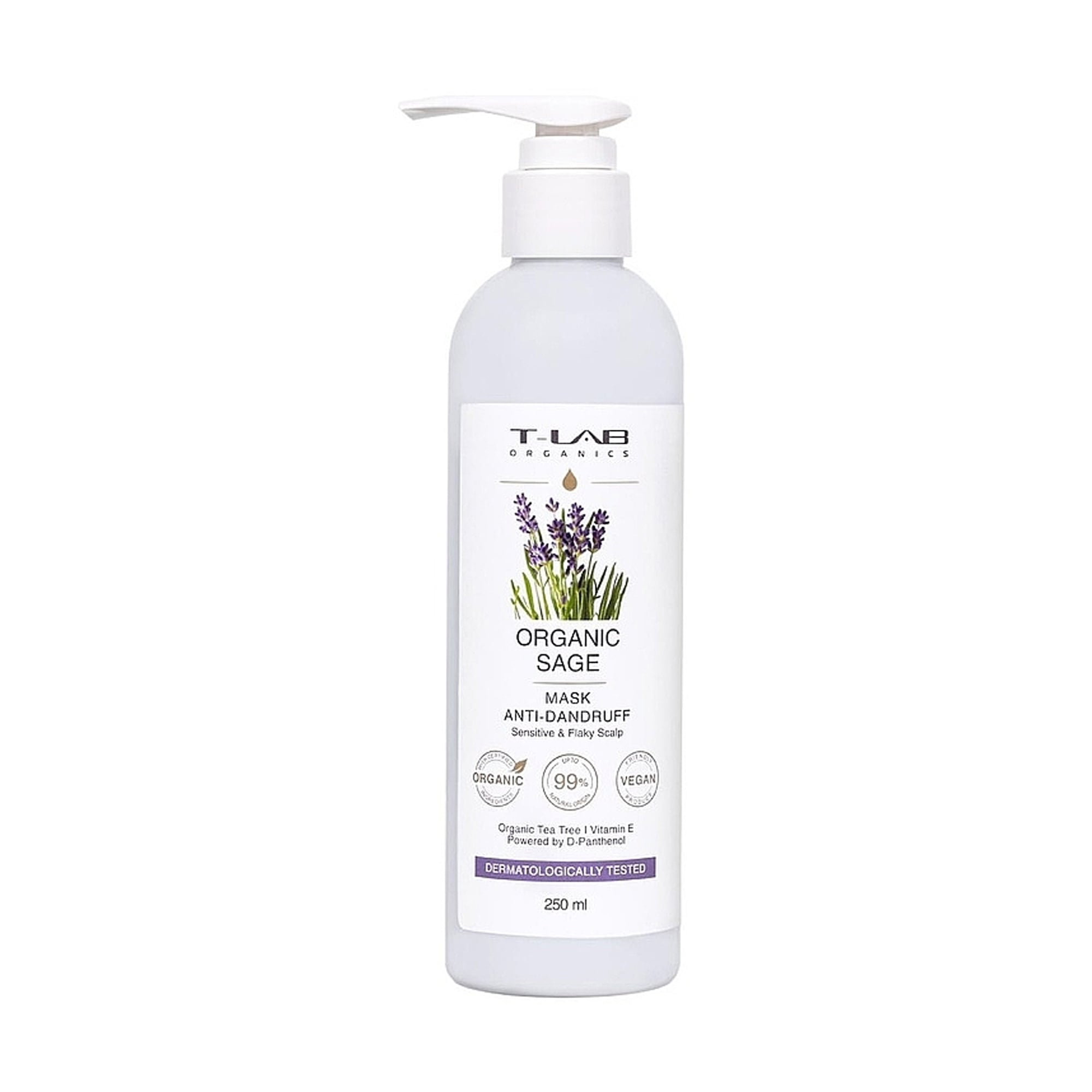 Маска для волосся T-LAB Professional Organics Organic Sage Mask Anti-Dandruff проти лупи, 250 мл